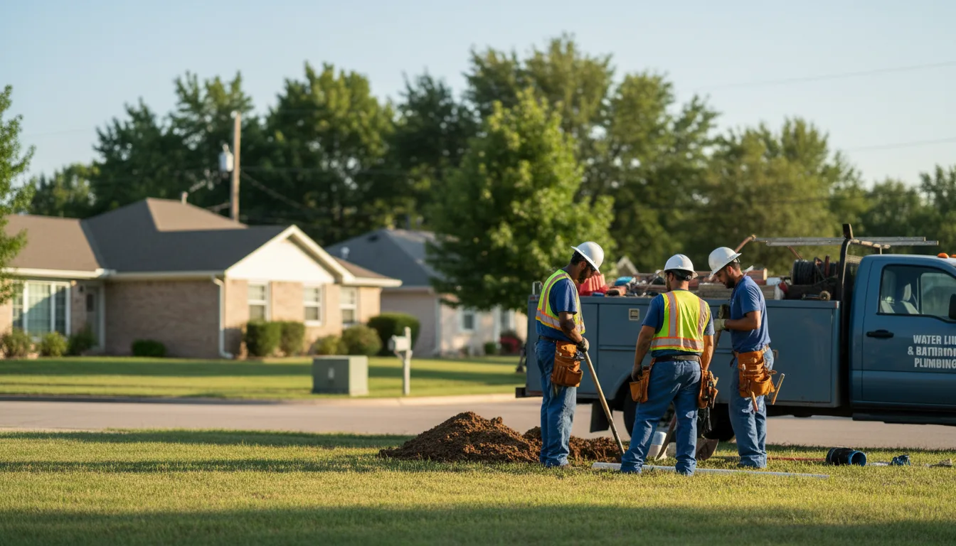 Residential water line and bathroom plumbing service in Whitleyville, TN